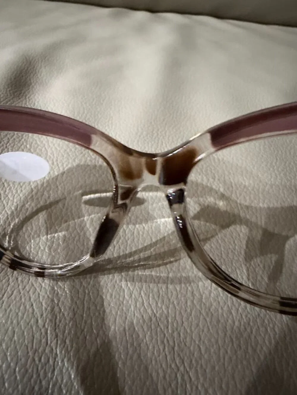 Elegant Brown Cat Eye Readers +1.50 with Gold Stud Details